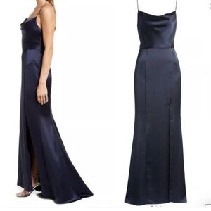 AMSALE Elegant Black Long Sleeve Dress